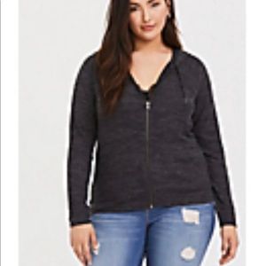NWT torrid grey hooded sweatshirt